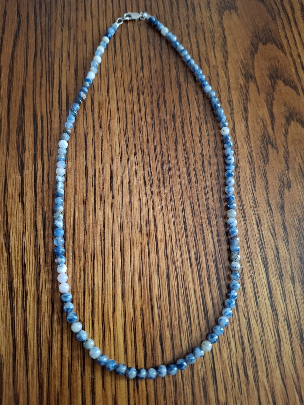 Necklace Blue Sodalite Natural Stones Sterling Silver 18"